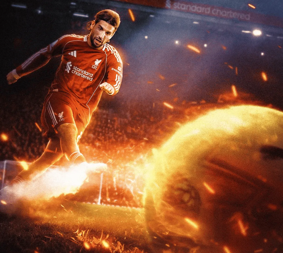 开云体育入口-索博单季英超4次任意球破门创红军纪录，距小贝英超纪录1球